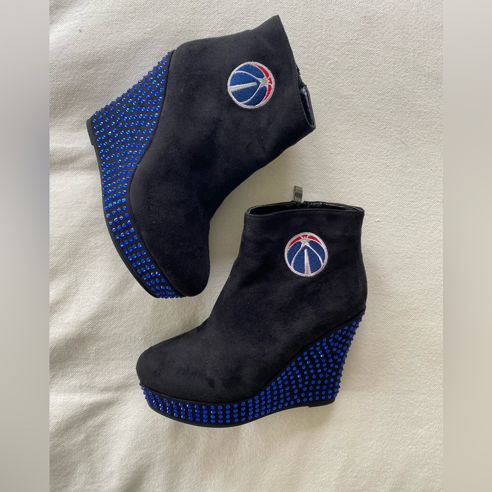 Cuce Shoes NBA Women's The Rookie Washington Wizards 4’ Heel Sz 6 Boot Black.